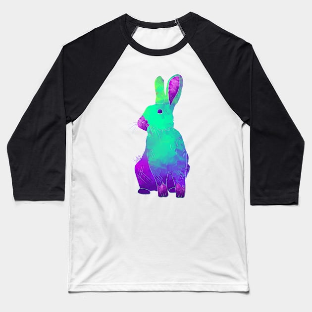 Brilliant Bunny Baseball T-Shirt by artiumus